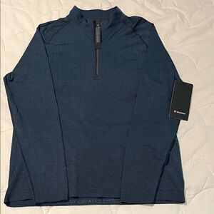 lululemon athletica Men's Deep Blue Zip-Up Sweater
